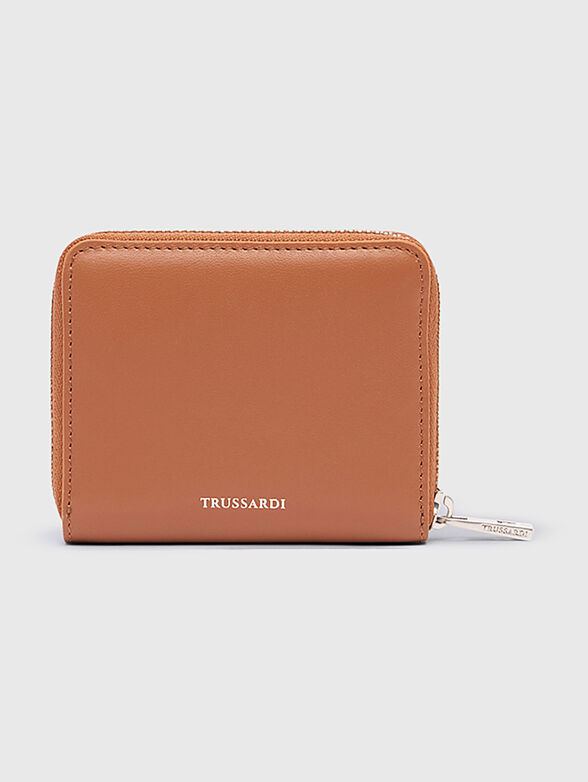 Leather wallet in beige - 2