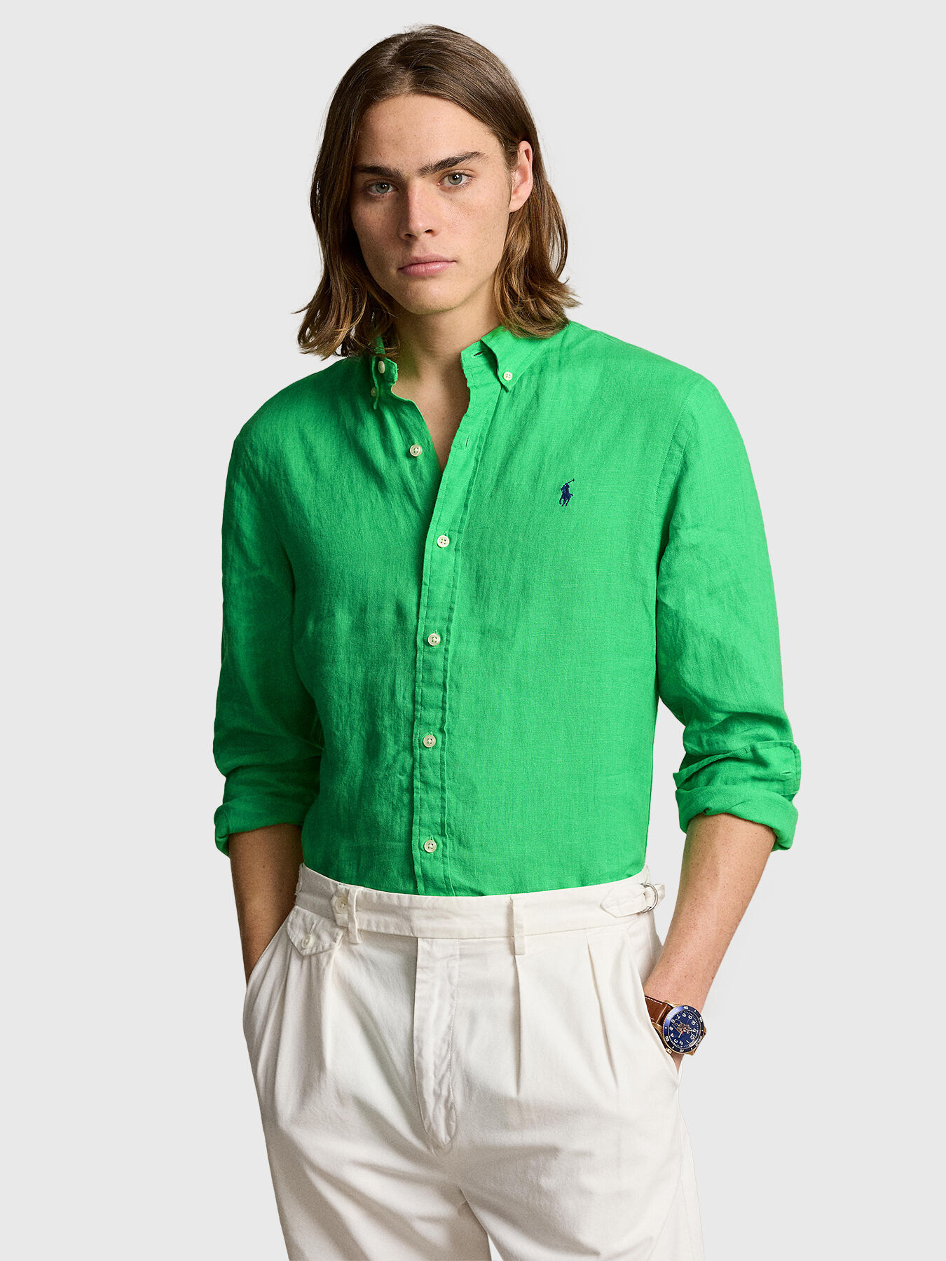 Slim fit linen shirt ralph lauren sale