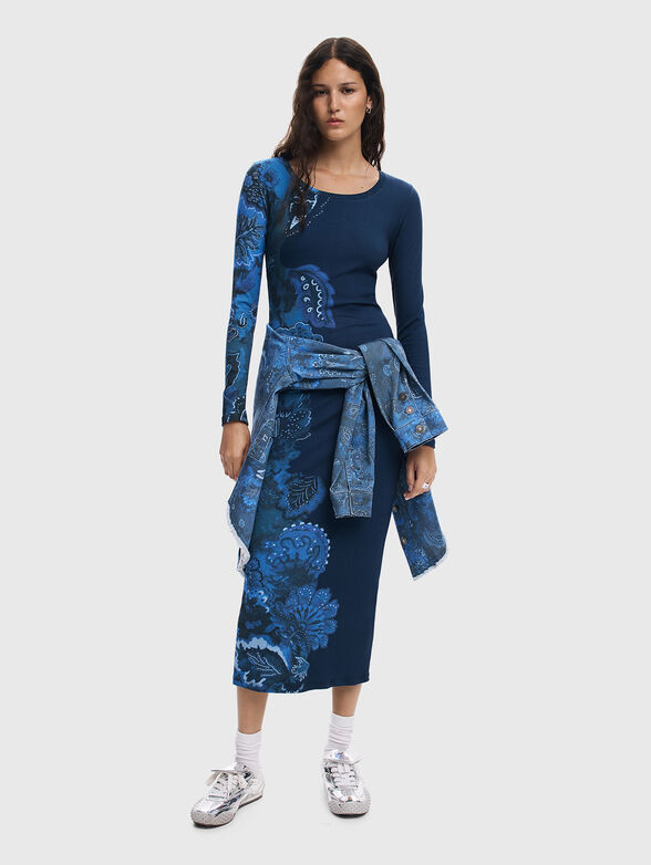 LIMBANI midi dress with accent print - 6