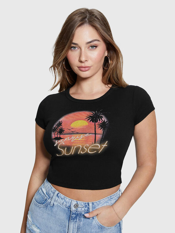 SUNSET cropped T-shirt - 3