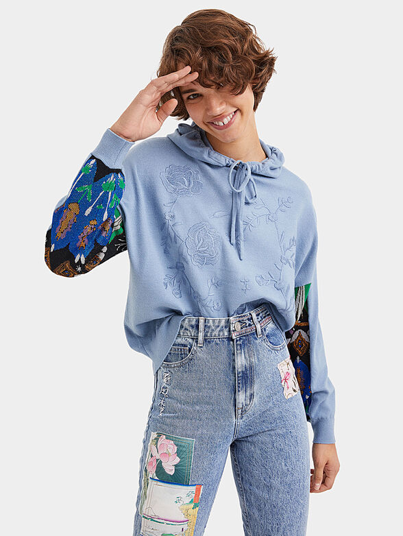 Straight cropped jeans with Japanese details - 6