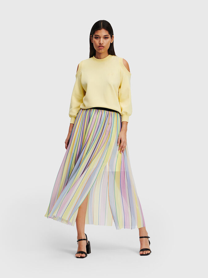 Multicoloured midi skirt