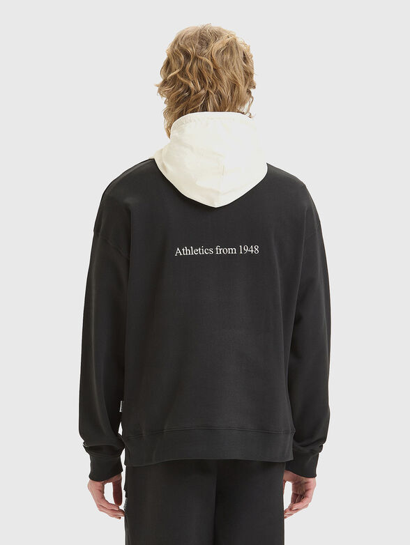 LEGACY black unisex sweatshirt with contrast hood - 5