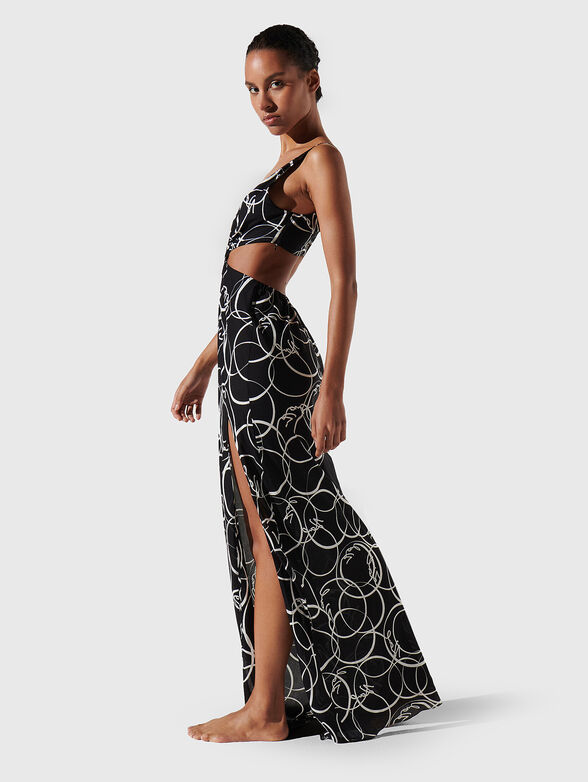 karl lagerfeld beach dress CIRCLE PRINT BEACH MAXI DRESS | Circle AOP black/white | Women | KARL  LAGERFELD main image 0