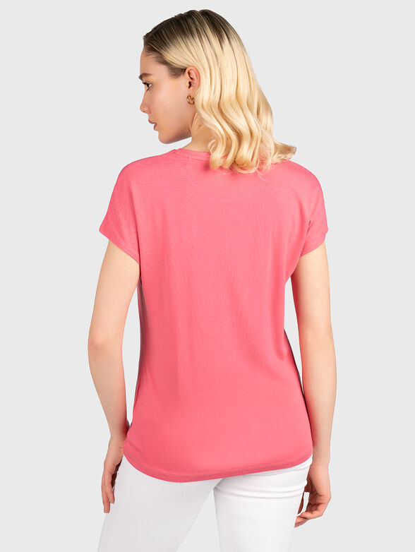 Black T-shirt with appliquéd sequins - 2