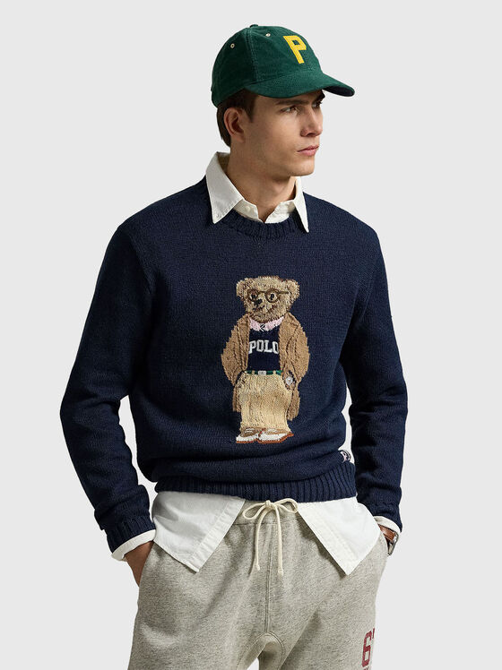 Polo Bear jumper with oval neckline - 1