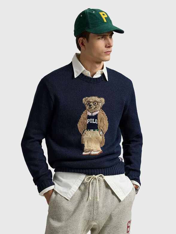 Polo Bear jumper with oval neckline - 1
