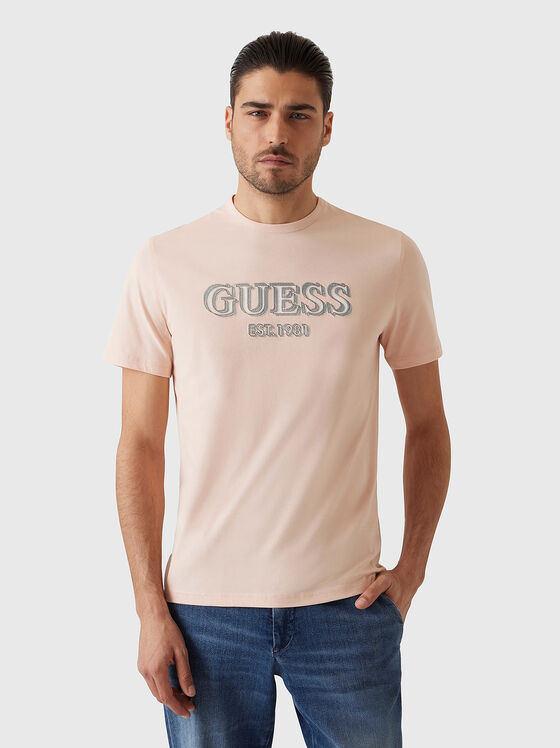 Slim T-shirt with logo embroidery - 1