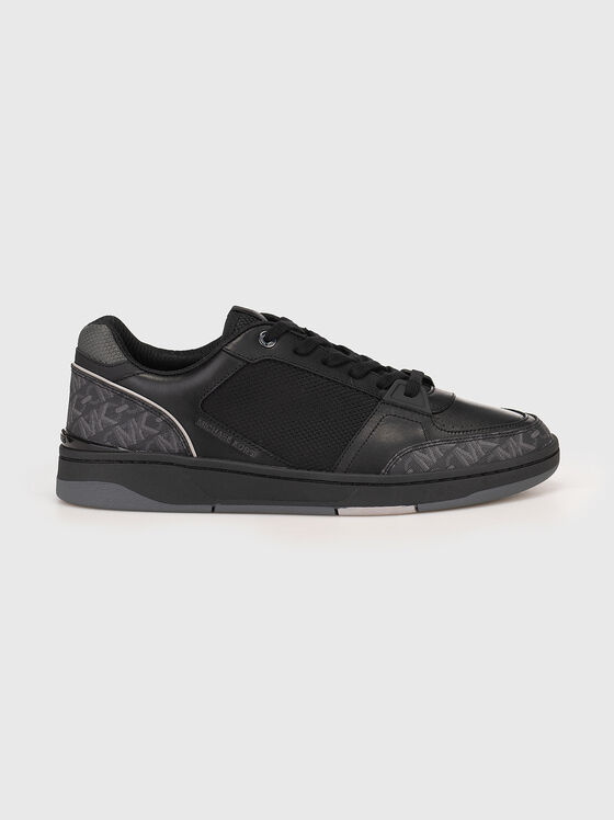 Leather sneakers with monogram logo - 1