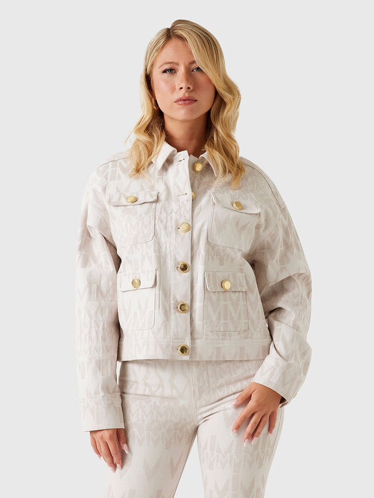 SARAH denim jacket with accent buttons