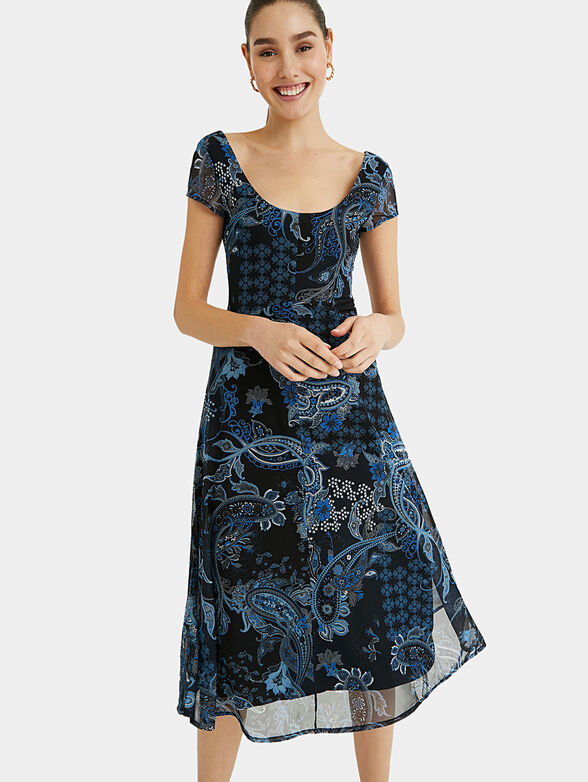 CAPRI Dress with contrasting print - 1