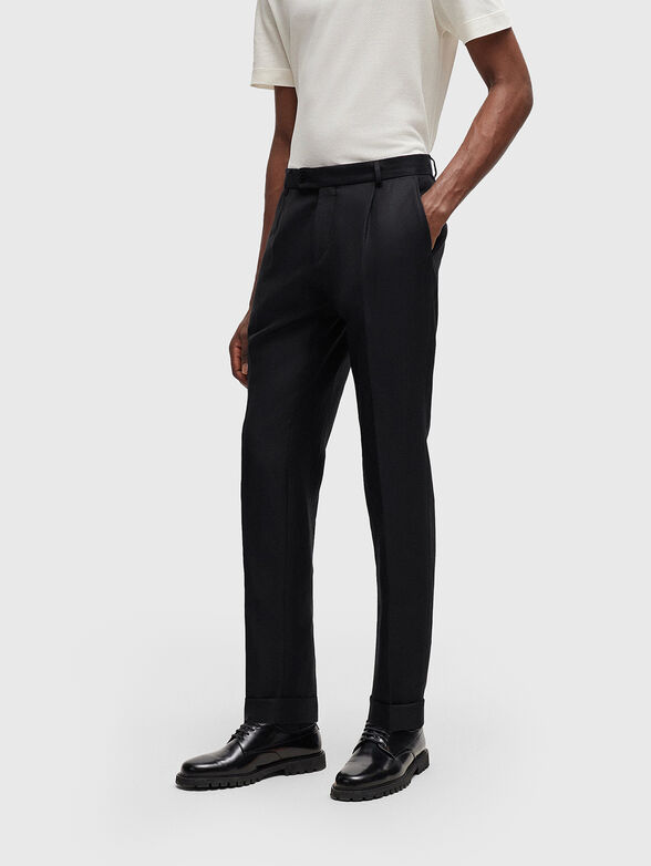 Black suit in wool and linen  - 1