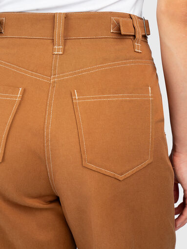 Cotton blend trousers - 3