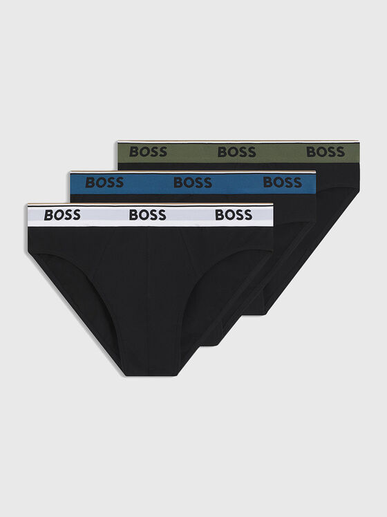 Set of three pairs of briefs with a logo - 1