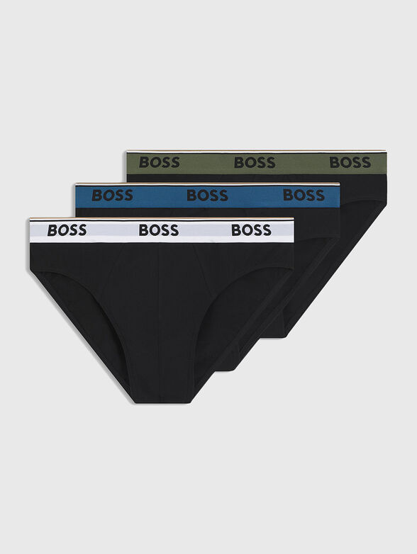 Set of three pairs of briefs with a logo - 1