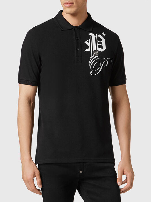 GOTHIC PLEIN polo shirt in black 