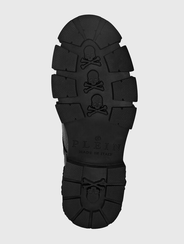 Leather boots with logo - 4