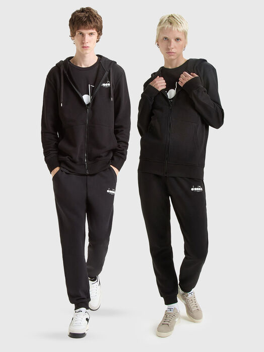 Unisex sweatshirt with hood and zip