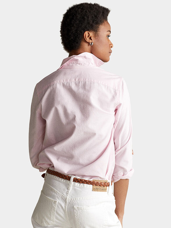GEORGIA cotton shirt in pale pink - 2