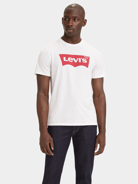 Levi’s® white cotton T-shirt with contrasting logo - 1