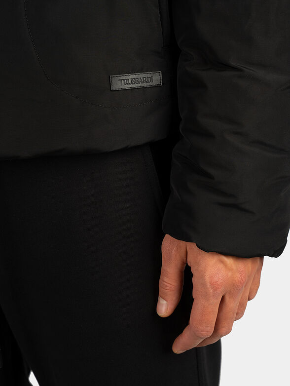 Padded jacket with detachable hood - 4
