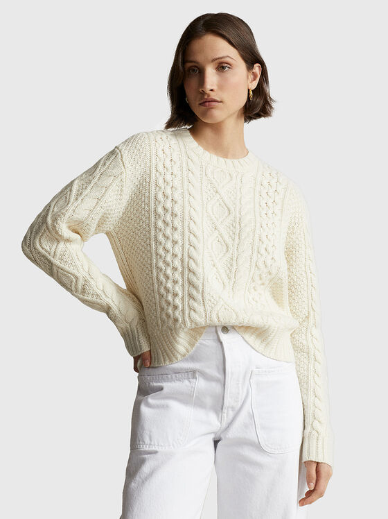 Плетен пуловер ARAN - 1