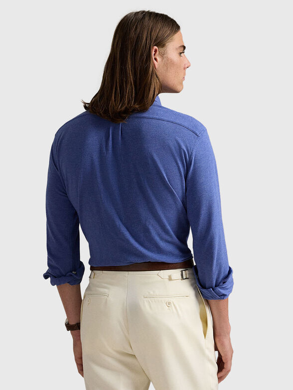 Cotton shirt with embroidered logo - 3