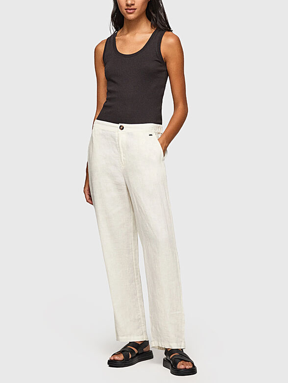 CAILIN black viscose blend pants  - 4