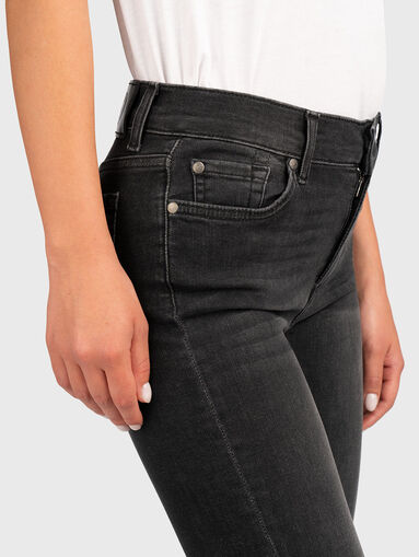 Straight jeans with worn effect - 4