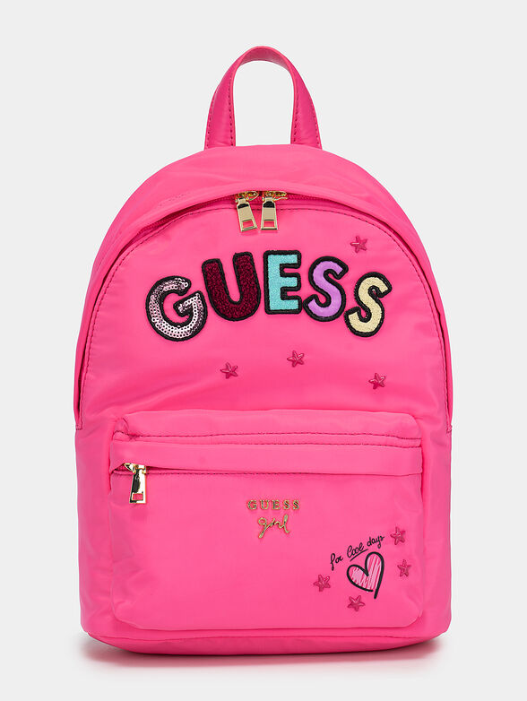 ZOEY pink backpack with appliqué details - 1