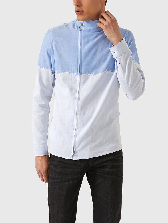 Cotton shirt with zip - 1