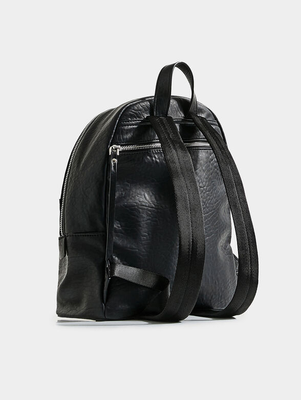 Black bakcpack with floral embroideries - 4