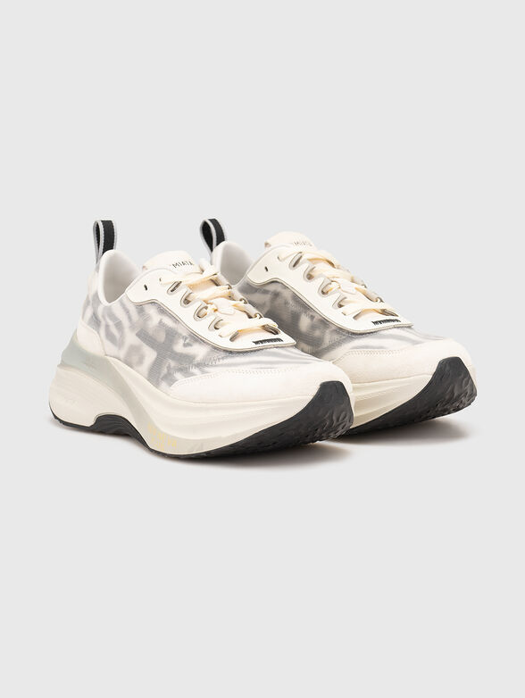 HILL white sneakers with animal print - 2