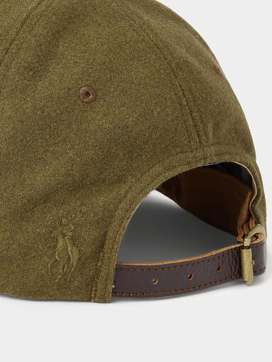 Wool blend hat with leather details - 5
