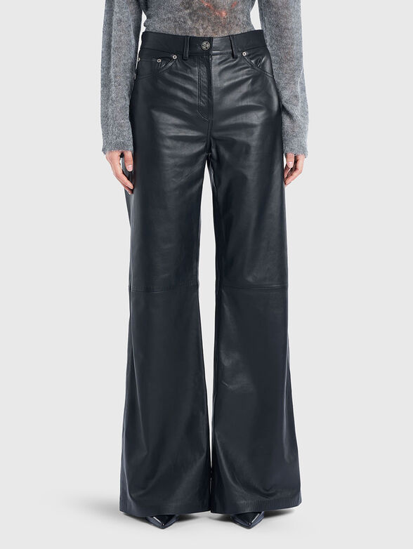 AMBER wide leg trousers in nappa leather - 1