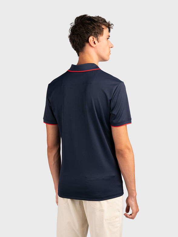 Dark blue polo shirt with contrast details - 2