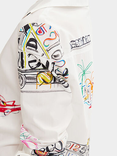 FAHRENHEIT cotton shirt with art print - 5