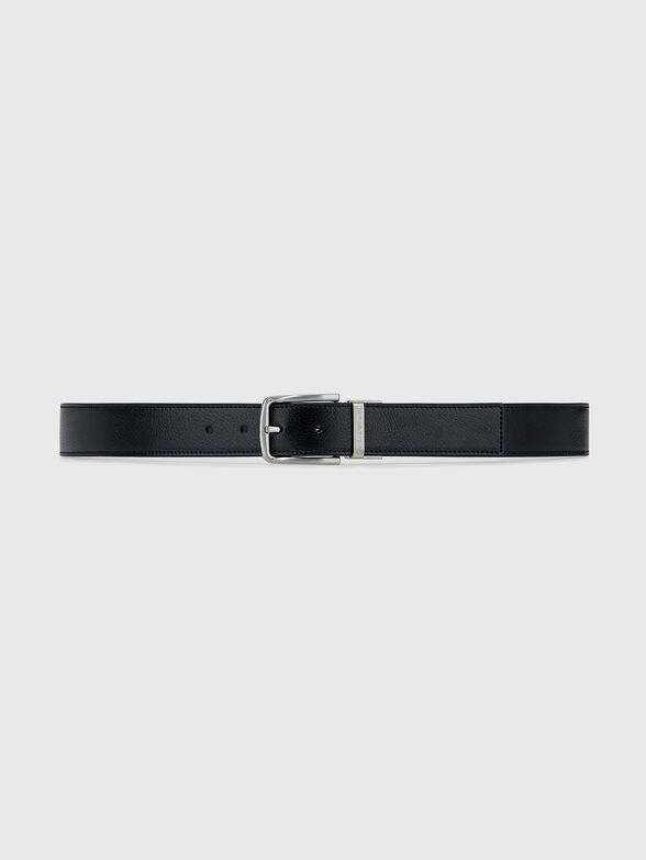 Leather belt with a silver buckle - 2