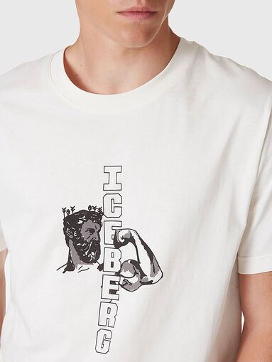 Cotton T-shirt with art print - 4