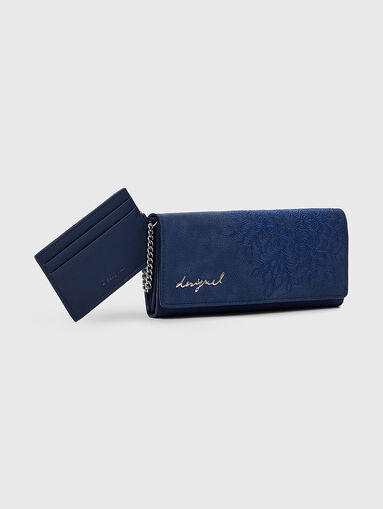 Blue wallet with embroidery - 4