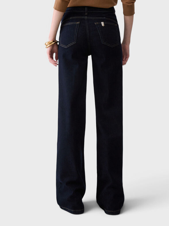 Dark blue cotton jeans - 2
