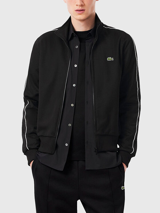 Sweatshirt with logo accent in black - 1