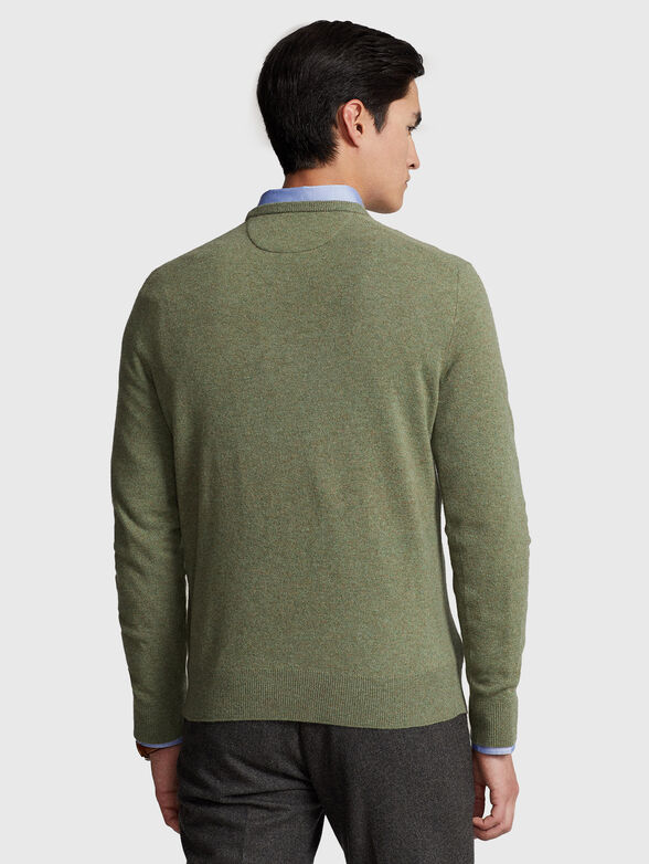 Logo-embroidered sweater in wool  - 3