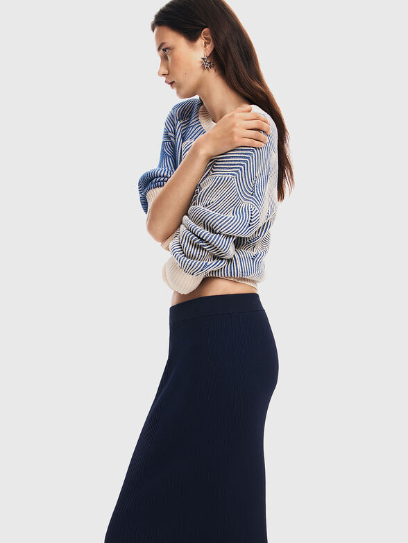 Midi skirt in dark blue - 2