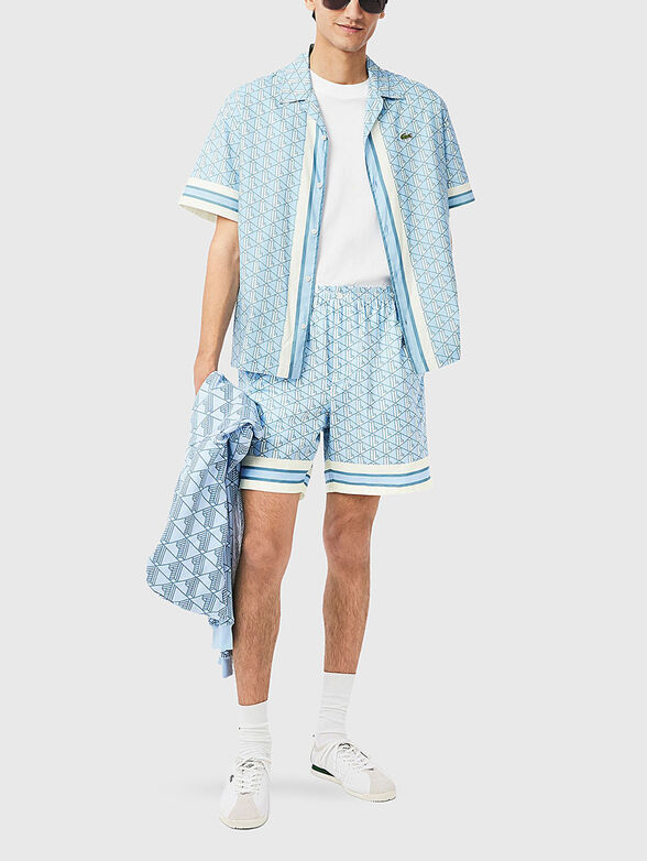 Cotton shorts with logo embroidery - 6