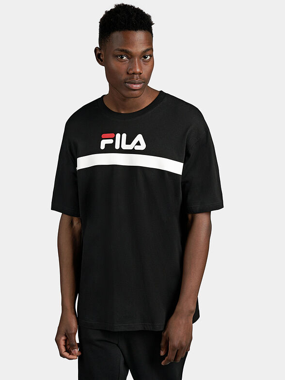 ANATOLI Black T-shirt with back maxi logo - 1