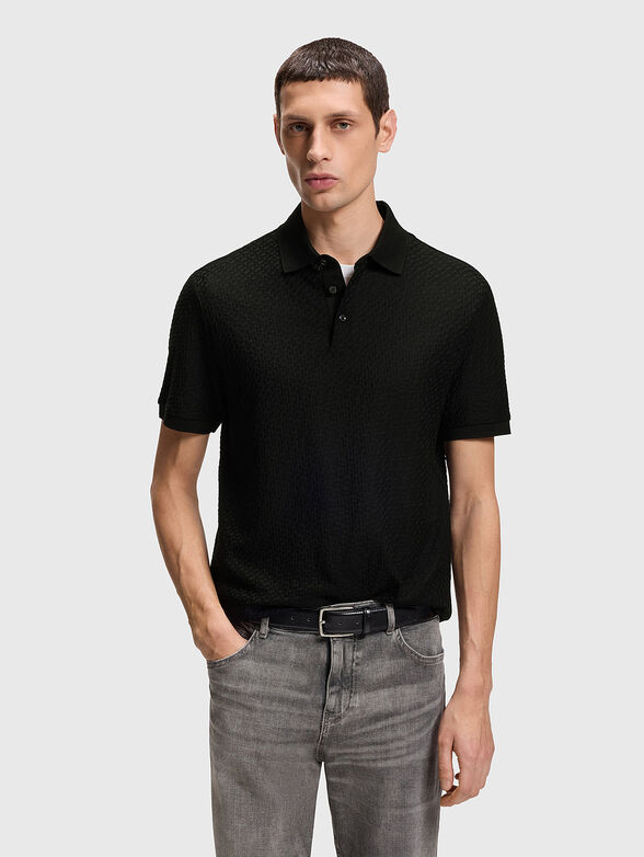 Polo shirt with a jacquard pattern - 1