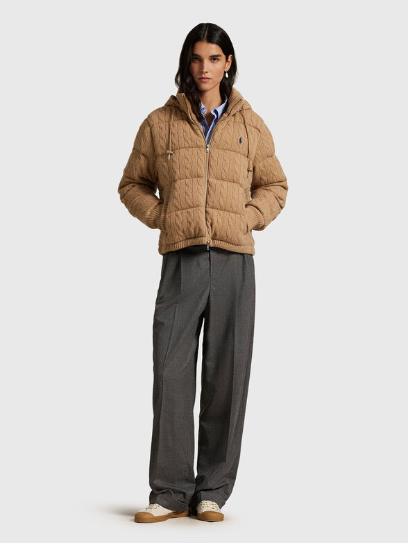 Hooded wool and cashmere jacket - 2