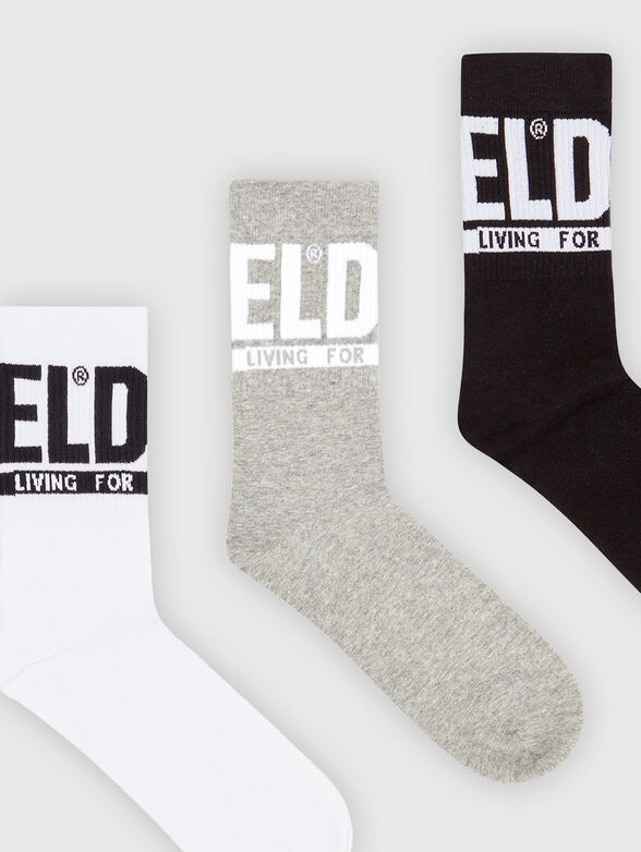 Set of three pairs of socks in black - 2