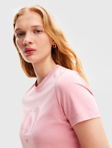 Black T-shirt with rhinestones - 5